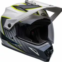 Bell 2023 MX-9 Adventure MIPS Dalton White Hi-Viz Yellow Helmet -Outlet Helmets Store BE7136729 3