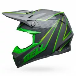 Bell Moto-9S Flex Gloss Helmet - Grey/Green - S -Outlet Helmets Store BE7148430 p 2