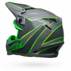 Bell Moto-9S Flex Gloss Helmet - Grey/Green - S -Outlet Helmets Store BE7148430 p 3