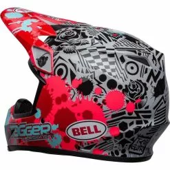 Bell MX-9 MIPS Tagger Splatter Bright Red Grey Helmet -Outlet Helmets Store BE7148499 P 1