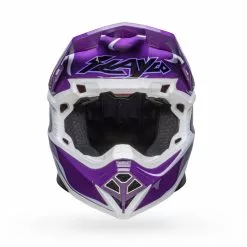 Bell Moto-10 Spherical Slayco Gloss Helmet - Purple/White - M -Outlet Helmets Store BE7148569 p 2