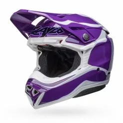 Bell Moto-10 Spherical Slayco Gloss Helmet - Purple/White - M -Outlet Helmets Store BE7148569 p 3