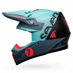 Bell Moto-9S Flex Seven Vanguard LE Helmet - Aqua/Black - M -Outlet Helmets Store BE7148761 p 3