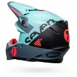 Bell Moto-9S Flex Seven Vanguard LE Helmet - Aqua/Black - M -Outlet Helmets Store BE7148761 p 4
