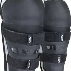 Fox 2022 Peewee Titan Black Silver Knee/Shin Guard
