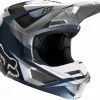 Fox Youth V1 Motif Blue Grey Helmet -Outlet Helmets Store FO21784024S p
