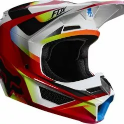 Fox Youth V1 Motif Red White Helmet