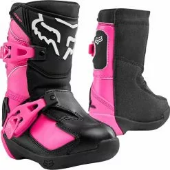 Fox 2022 Comp K Youth Boots - Black/Pink - 11