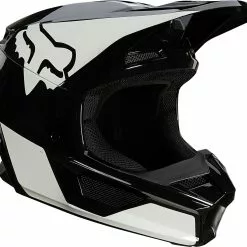 Fox V1 Revn Black White Helmet - White - X-Large - Adult