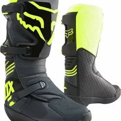 Fox 2022 Comp Black Yellow Boots - Black - 12 - Adult