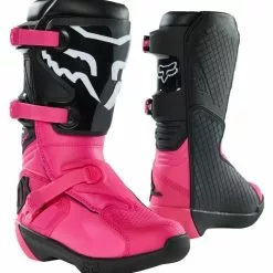 Fox 2022 Youth Comp Buckle Black Pink Boots