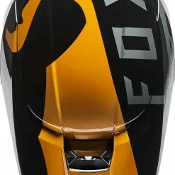 Fox 2022 V1 Skew ECE Helmet - Black/Gold - 2XL -Outlet Helmets Store FO279995952X 2