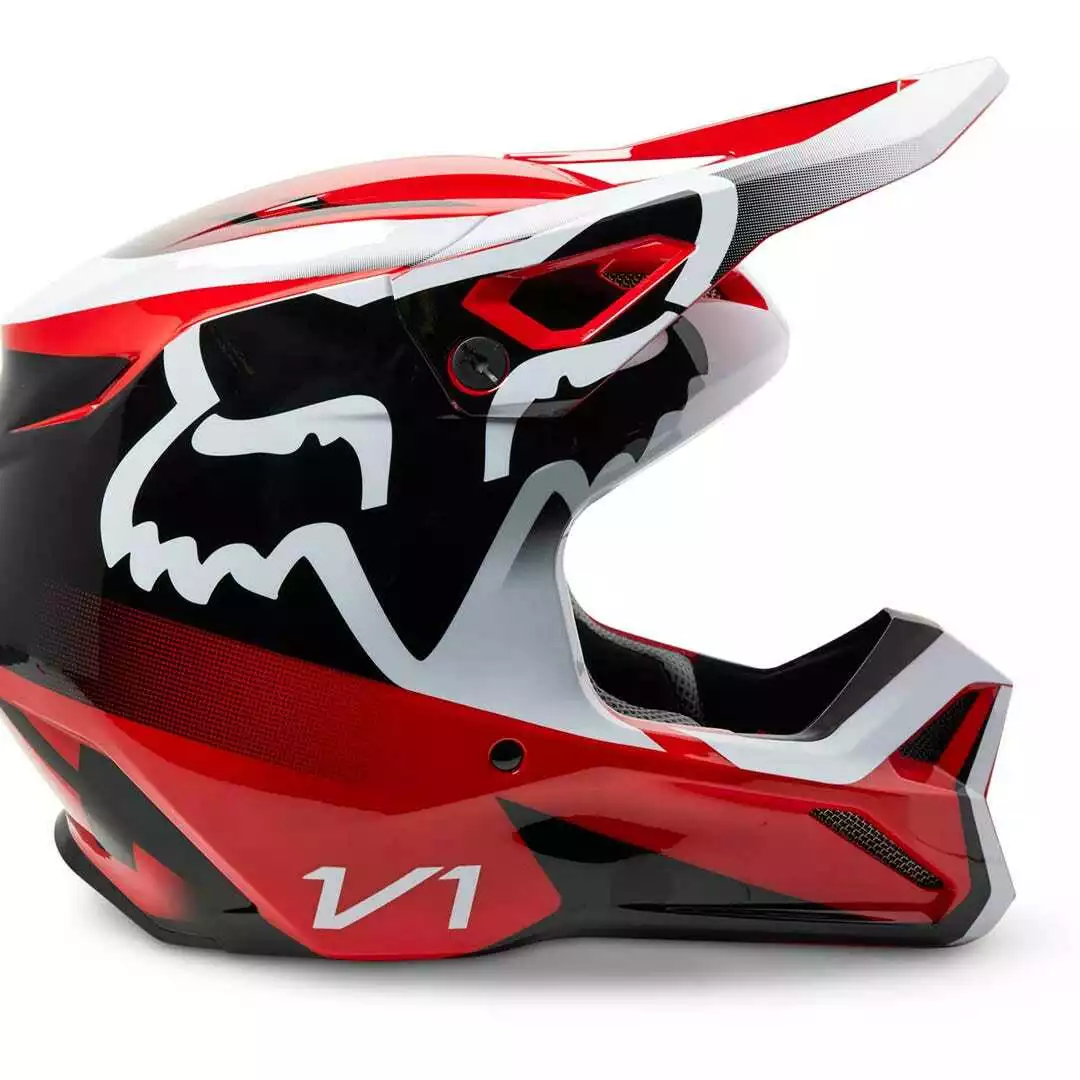 Fox 2023 V1 Leed Helmet - Flo Red - S 4 Fox 2023 V1 Leed Helmet - Flo Red - S - Image 2