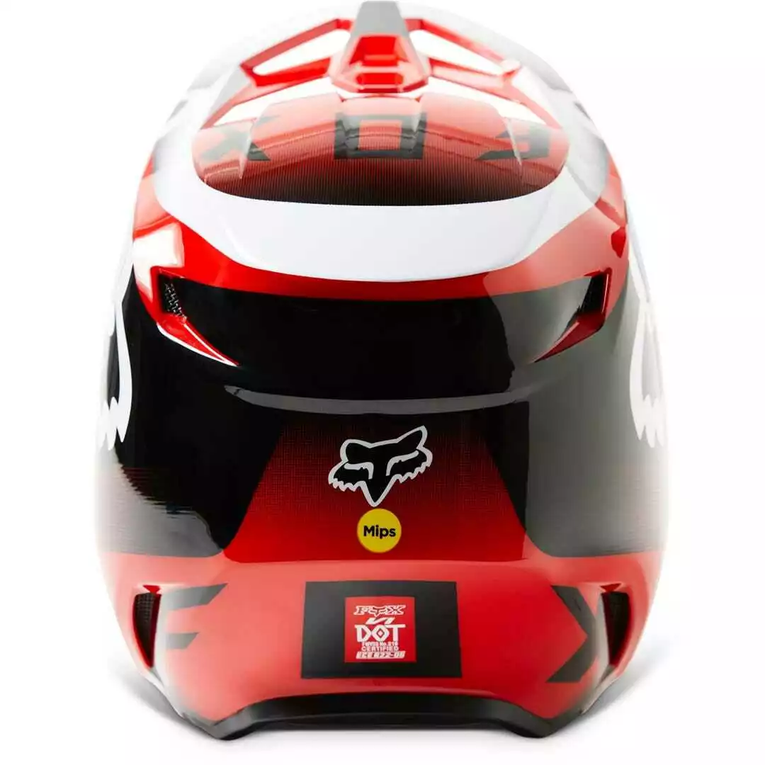 Fox 2023 V1 Leed Helmet - Flo Red - S 8 Fox 2023 V1 Leed Helmet - Flo Red - S - Image 6