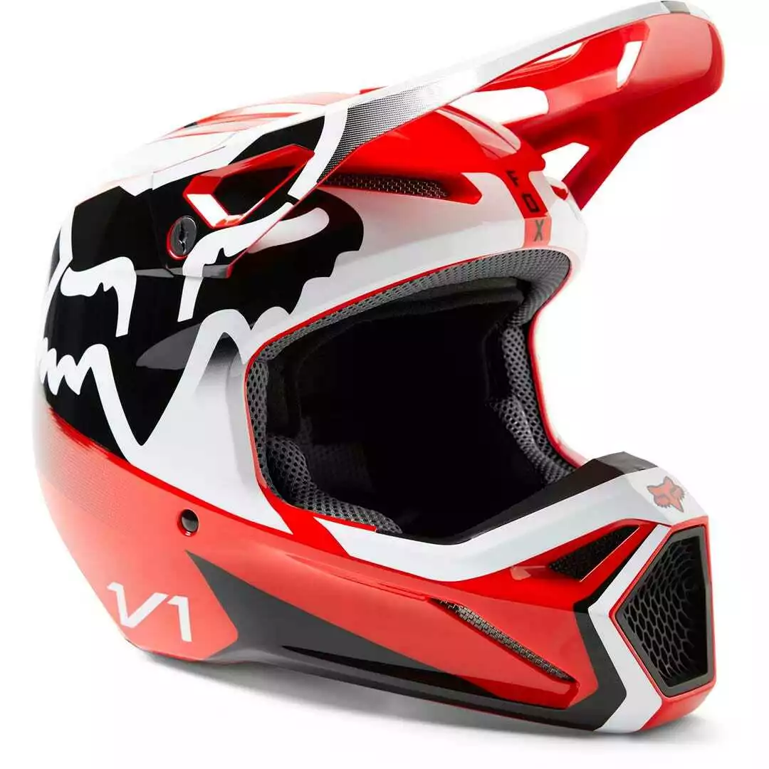 Fox 2023 V1 Leed Helmet - Flo Red - S 3 Fox 2023 V1 Leed Helmet - Flo Red - S