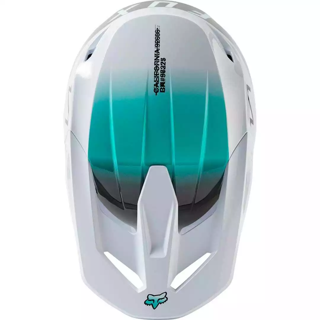 Fox 2023 V1 Toxsyk Helmet - White - M 6 Fox 2023 V1 Toxsyk Helmet - White - M - Image 4
