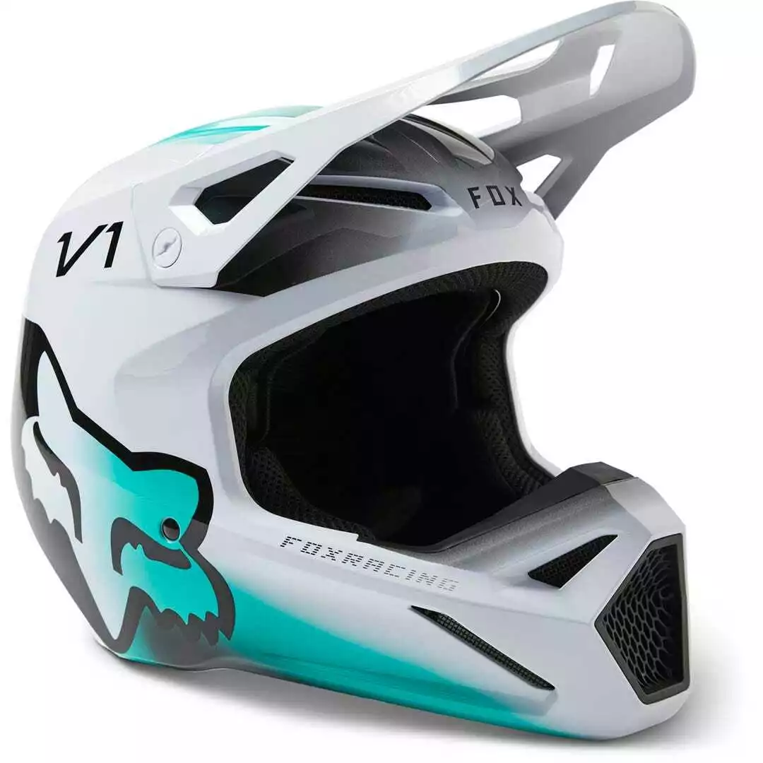 Fox 2023 V1 Toxsyk Helmet - White - M 3 Fox 2023 V1 Toxsyk Helmet - White - M