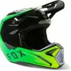 Fox 2023 V1 Dpth Helmet - Black/Green - 2XL -Outlet Helmets Store FO296650012X p