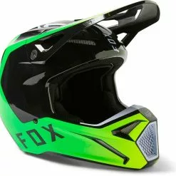 Fox 2023 V1 Dpth Helmet - Black/Green - 2XL
