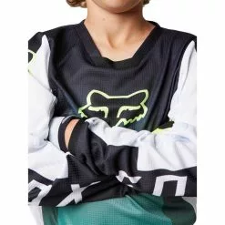 Fox 2023 180 Leed Youth Jersey - Teal/Black/White - L -Outlet Helmets Store FO29712176XL p 4