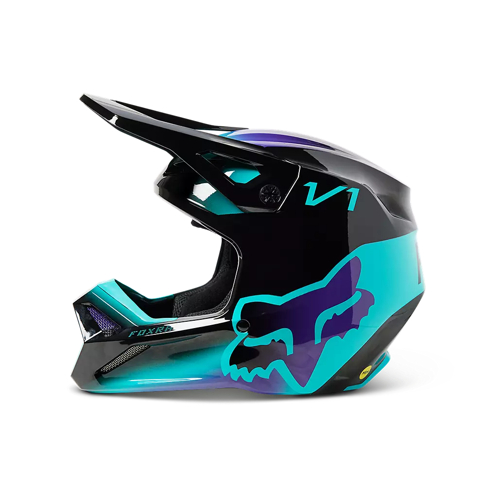 Fox 2023 V1 Toxsyk Youth Helmet - Black - L 4 Fox 2023 V1 Toxsyk Youth Helmet - Black - L - Image 2