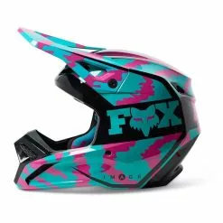 Fox 2023 V1 Nuklr Youth Helmet - Teal/Pink - M 7 Fox 2023 V1 Nuklr Youth Helmet - Teal/Pink - M -Outlet Helmets Store FO29735176M 2