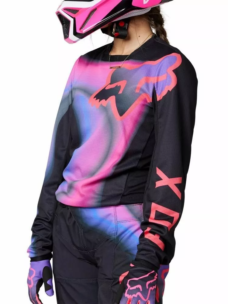Fox 2023 Womens 180 Toxsyk Jersey - Black/Pink - L 4 Fox 2023 Womens 180 Toxsyk Jersey - Black/Pink - L - Image 2