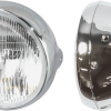 MCS 7" Chrome Headlight H4 Type -Outlet Helmets Store HL6