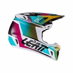 Leatt 2022 Moto 8.5 Aqua Helmet & Goggles Kit - Unisex - Small - Adult - Aqua