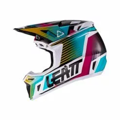 Leatt 2022 Moto 8.5 Aqua Helmet & Goggles Kit - Unisex - Small - Adult - Aqua -Outlet Helmets Store L1022010111 3
