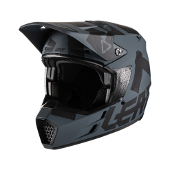 Leatt 2022 Moto 3.5 V22 Ghost Helmet - Grey/Black - S