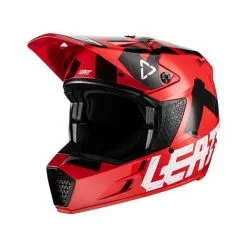 Leatt 2022 Moto 3.5 Red Helmet - Unisex - Medium - Adult - Red