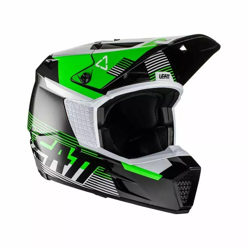 Leatt 2022 Youths Moto 3.5 Black Green Helmet - Unisex - Medium - Youth - Black/Green 4 Leatt 2022 Youths Moto 3.5 Black Green Helmet - Unisex - Medium - Youth - Black/Green - Image 2