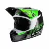 Leatt 2022 Youths Moto 3.5 Black Green Helmet - Unisex - Medium - Youth - Black/Green -Outlet Helmets Store L1022010220