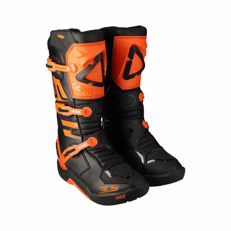 Leatt 2022 3.5 Black Orange Boots - Unisex - 9 - Adult - Black/Orange 3 Leatt 2022 3.5 Black Orange Boots - Unisex - 9 - Adult - Black/Orange
