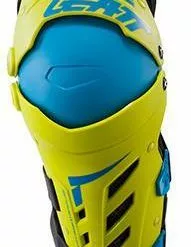 Leatt Dual Axis Lime Blue Knee Guard - Unisex - 2X-Large - Adult - Lime/Blue