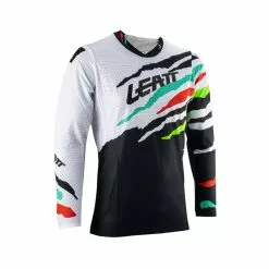 Leatt 2023 Moto 5.5 Ultraweld Tiger Jersey - Black/White - M