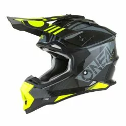Oneal 2022 Youth 2 Series Rush V.22 Grey Neon Yellow Helmets - Unisex - Small - Youth - Grey/Yellow
