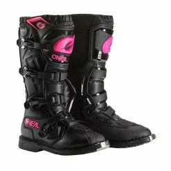 Oneal 2023 Womens Rider Pro Black Pink Boots - Women Specific - 6 - Adult - Black/Pink
