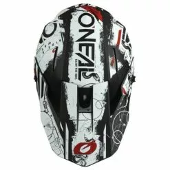 Oneal 2022 3 Series Scarz V.22 Black White Red Helmet - Unisex - Large - Adult - Black/White/Red -Outlet Helmets Store ON0627254 2