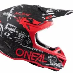 Oneal 5 Series Hotrod Black And Red Helmet