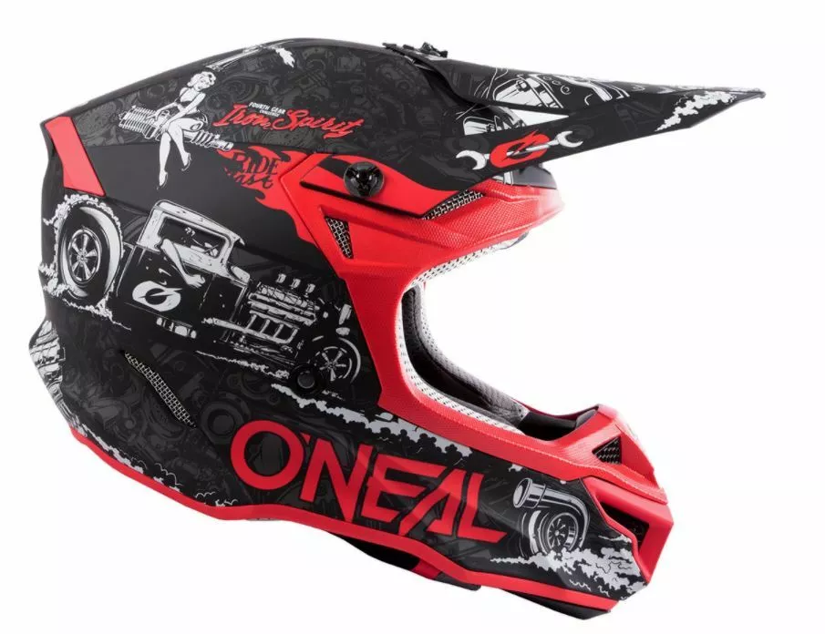 Oneal 5 Series Hotrod Black And Red Helmet 3 Oneal 5 Series Hotrod Black And Red Helmet