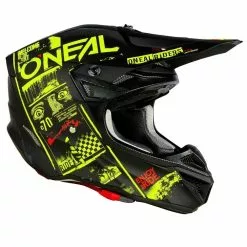 Oneal 2023 5 Series Attack Helmet - Black/Yellow - XS -Outlet Helmets Store ON0628181 2