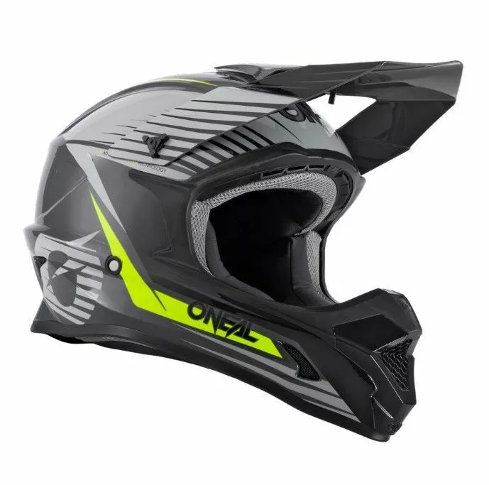 Oneal 2023 1 Series Stream Grey Neon Yellow Helmet 3 Oneal 2023 1 Series Stream Grey Neon Yellow Helmet