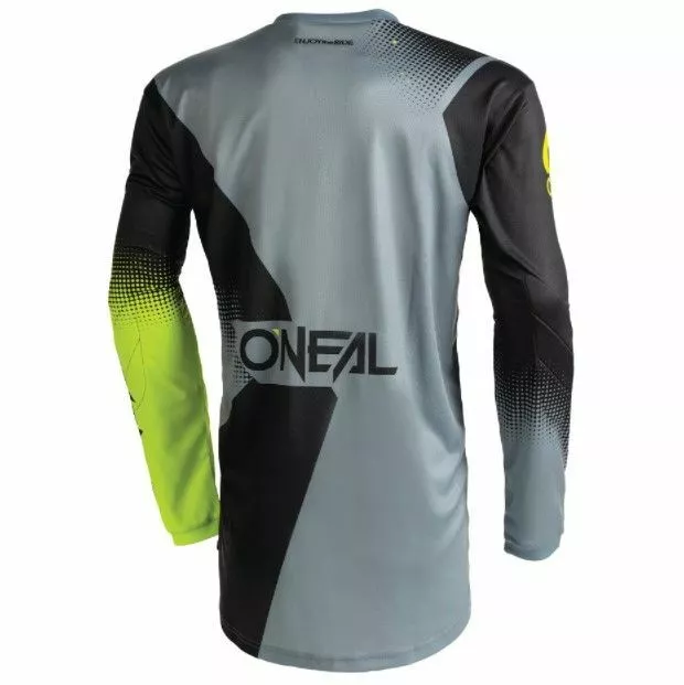 Oneal 2022 Element Racewear V.22 Black Grey Neon Yellow Jersey - Unisex - Large - Adult - Black/Grey/Yellow 4 Oneal 2022 Element Racewear V.22 Black Grey Neon Yellow Jersey - Unisex - Large - Adult - Black/Grey/Yellow - Image 2