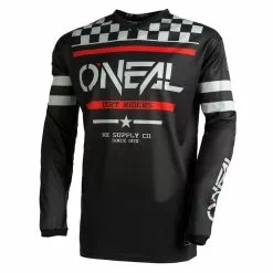 Oneal 2023 Youth Element Squadron Black Grey Jersey - Unisex - X-Small - Youth - Black/Grey
