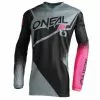Oneal 2022 Womens Element Racewear V.22 Black Grey Pink Jersey - Women Specific - Medium - Adult - Black/Grey/Pink -Outlet Helmets Store ONE003703