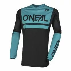 Oneal 2023 Element Threat Air Black Teal Jersey - Black - Small - Adult