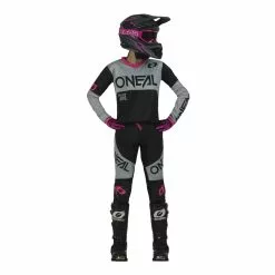 Oneal 2023 Womens Element Racewear Black Pink Jersey - Women Specific - Black - Small - Adult
