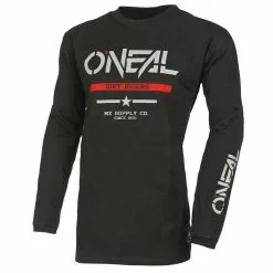 Oneal 2023 Youth Element Cotton Squadron Black Grey Jersey - Unisex - X-Small - Youth - Black/Grey